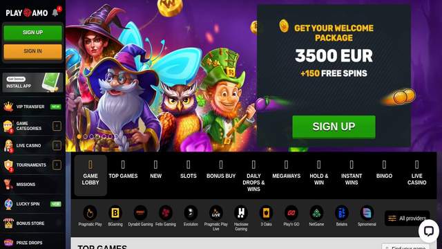 PlayAmo - casino utländska screenshot